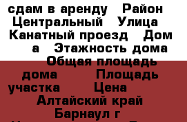 сдам в аренду › Район ­ Центральный › Улица ­ Канатный проезд › Дом ­ 49 а › Этажность дома ­ 1 › Общая площадь дома ­ 30 › Площадь участка ­ 2 › Цена ­ 8 000 - Алтайский край, Барнаул г. Недвижимость » Дома, коттеджи, дачи аренда   